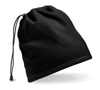 Suprafleece Polar Bufanda Gorro Redecilla Combo Elástico Toggle Negro Gris Azul