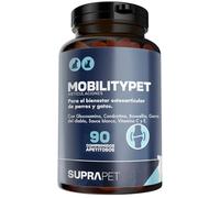 Suprapet MobilityPet para Perros y Gatos - Soporte para Huesos y Cartílago - Alimento complementario Natural con glucosamina Boswelia, condroitina, MSM y Garra del Diablo, Vitamina C (90 Comprimidos)