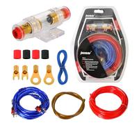 Suprbee 10GA Kit Cable Amplificador Coche, Car Audio Subwoofer Cable de Alimentación, Potencia 1500W Con un Portafusibles en Coche, Casa Móvil, Sala de Fiestas, Carro de Mano