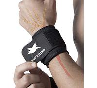 SUPRBIRD 2 Piezas Muñequeras Deportivas, Muñequeras Cross-fit Hombre y Mujer para Levantar de Pesas, Gym, Padel, Tenis, Flexiones, Tendinitis, Ortesis de Mano