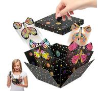 SUPRBIRD Caja Sorpresa de Regalo Con Diseño de Mariposas Voladoras Para Decoración de Fiestas Navideñas