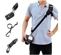 SUPRBIRD Correa de Hombro para cámara, Paquete de fotografía Profesional - ampliada Correa para el Hombro con Placa de Montaje de Correa de Seguridad para cámaras SLR réflex Digital (Black)