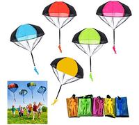 SUPRBIRD Juguete de Paracaídas, 10 Piezas Juguete Paracaídas Set, Mano Que Lanza el Juguete del Paracaidista, Muy Buenos Juguetes al Aire Libre para niños, ¡Dale más Felicidad a tu Hijo