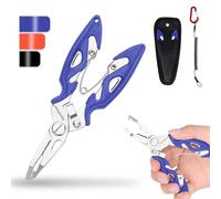 supregear Alicates de Pesca Mini, Herramientas Multifunción de Acero Inoxidable con Abre Anillos, Quita Anzuelos, Cortador de Línea, Funda, Cordón, Accesorios de Pesca Resistentes al Agua Salada