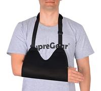 supregear Brazo Eslinga, Inmovilizador de Hombro de Malla Ajustable para Ducha Soporte Médico Transpirable para el Codo del Hombro para Mujeres Hombres, se Adapta al Brazo Izquierdo/Derecho, Negro