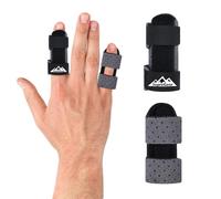 supregear Férulas para Dedos, Paquete de 2 Universales para Enderezar y Soportar Dedos Rotos y con Disparador, para Medio, Índice, Anular y Meñique, Gris Oscuro