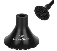 supregear Punta de Bastón de Repuesto, 16 mm Punta de Goma Antideslizante de Agarre Extremo para Todo Terreno, Accesorio para Bastón Plegable, Desplazado, Quad Pod/Tripod, Negro