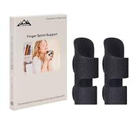supregear Soporte para Férula de Dedo, 2 Unidades Ajustable Reutilizable Desencadenar Férula para Dedo Tirante de Dedo con Barra de Aluminio Extraíble para Indice/Medio/Anular/Dedo Meñique, Negro