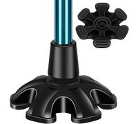 supregear Tacos Muletas 16 mm, Autoestable Soporte Contera de Goma Negra para Muletas y Bastones, Antideslizantes Virolas de Goma con Arandela Metálica