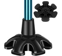 Supregear Tacos Muletas 19mm, Contera de Goma Negra para Muletas, Virolas de Goma con Arandela Metálica, Antideslizantes Autoestable Soporte