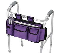 supregear Walker Bag, Bolsa de Asas para Organizador la cesta Plegables para Cualquier Tipo de Andador con Ruedas y Silla de Ruedas (Púrpura Claro)