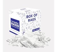 SupremePlus Trapos de punto blancos reciclados, solución de limpieza definitiva para el hogar, taller y uso industrial. Altamente absorbente, baja pelusa y perfecto para el mantenimiento (caja de 10