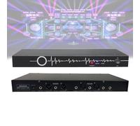 Supresor De Retroalimentación De 6 Entradas Y 4 Salidas, Procesador De Audio Anti-aullidos con Interfaz 6.5, Cambiador De Frecuencia De Retroalimentación para Micrófono, Efector Digital Ktv