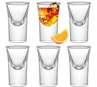 SuproBarware Juego de vasos de chupito transparentes de 15 ml con base pesada, vasos de chupito a granel para cóctel, vodka, espressos, licores, tequila y postres