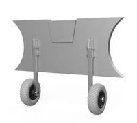 SUPROD Ruedas de Lanzamiento Ruedas de botadura de Bote para Transporte Plegable Acero Inoxidable ET200, Gris/Negro