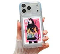 SUPRPETRIX Funda para iPhone compatible con todos los TCG, tarjetas de intercambio, deportes, una pieza, Magic The Gathering y más (transparente, iPhone 15)