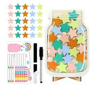 SUPRROW Pizarra magnética de recompensa para niños, cristal de recompensa para niños, estrellas personalizadas, planificador de tareas semanal, sistema de recompensa para uso en casa y en la escuela