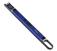 SUPRUS Encendedor para velas, encendedor eléctrico de arco, resistente al viento, sin llama, recargable, con USB y luz LED para vela, camping, barbacoa, cocina (azul oscuro)
