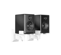 suptek 2 Soporte de Pared para Altavoces, Universal Soporte Altavoces por Bose/Edifier/Hivi/JBL/Sony, Capacidad de Carga de hasta 25kg, Incline hacia Arriba y hacia Abajo & Gire - SPM201 (Blanco, M)