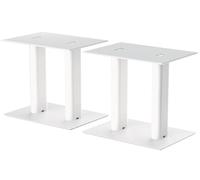 suptek Soporte de Escritorio para Altavoces (Pack de 2), Estantes de Mesa para Altavoces de Estantería y Monitores de Estudio, Carga 20kg, Base 35x25cm, Altura 30cm, Blanco, SDM003XLW