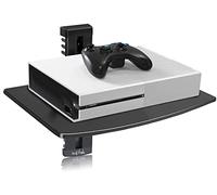 suptek Soporte de Pared para Estante Flotante único(Vidrio Templado) de DVD/Cajas de Cable/Consolas de Juegos/Accesorios de TV, Negro, CS201