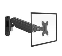 Suptek - Soporte de pared para pantalla de PC, brazo de pantalla para monitores de 17-32 pulgadas, brazo de pantalla con resorte de gas carga máxima de 9 kg, inclinable, giratorio y giratorio, VESA 75