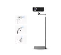 suptek Soporte de Suelo para Proyector Reforzado: Soporte de Metal Oculto para Detrás del Sofá, Carga Máx. 5kg, Altura Ajustable 117-146cm, Rótula Grande de 360°, Rosca 1/4", Negro, PR007FP