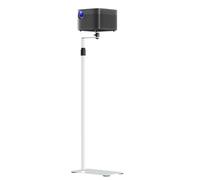 suptek Soporte de Suelo para Proyector: Soporte de Metal Oculto para Detrás del Sofá, Altura Ajustable 94-125cm, Cabezal Giratorio 360°, Carga 3kg, Rosca 1/4", Blanco, PR001FPW