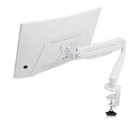 suptek Soporte Monitor Blanco de Escritorio: Brazo Monitor Ergonómico con Resorte de Gas, Estética Setup Gamer y Oficina Minimalista, VESA 75/100mm (MD8W)
