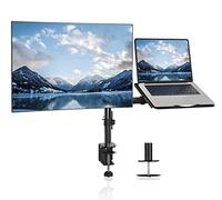 suptek Soporte Monitor y Portatil para Pantallas de LED LCD de 13-27 Pulgadas PC y hasta de 17 Pulgadas Portatil Ordenador, Ajustable en Altura, Inclinable y Giratorio, VESA 75/100 mm - MD6432TP004