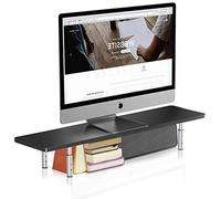 suptek Soporte para Monitor de Madera, Soporte de Monitor para Ordenador Portátil, Todas Las Pantallas de TV de Pantalla Plana de hasta 10 kg, 3 Alturas de Altura Regulable - MST016