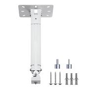 suptek Soporte Proyector Techo, Rotación de 360° Giro de 90° hasta 13.6kg/30lbs, Extensible 34-54cm, Soporte Proyector Pared (Blanco) - PR05MINIW