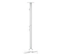 suptek Soporte Proyector Techo y Pared Universal: Soporte 3 en 1 Largo con Brazo Extensible 78-125cm, Carga Máx. 13.6kg, Giro 360° e Inclinación ±90°, Acero Robusto, Blanco, PR05LW
