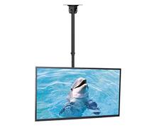 Suptek Soporte TV Techo para 26-65 Pulgadas TV, Altura Ajustable 43-70cm, para Soportar 45kg, VESA 200x200, Inclinación de 15°, Giro de 90° y Rotación de 360 °, Soporte TV Pared 55 Pulgadas - MC4602