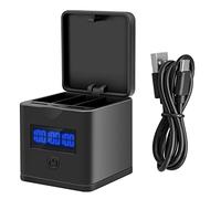 Suptig Cargador de batería compatible con GoPro Hero 12, Hero 11, Hero 10, Hero 9, estación de carga de batería de 3 canales para GoPro 12 GoPro 11 GoPro 10 GoPro 9