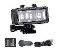 Suptig Luz LED de Alta Potencia, Regulable, con Doble bater Iacute;a Recargable, Impermeable, para Buceo o como luz Nocturna para GoPro Hero 13/Hero 12/Hero 11/Hero10/Hero 9/8/7/6/5/5S/4/4S/3+/3/2