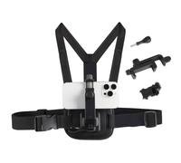 Suptig Soporte de correa de arnés de teléfono compatible con iPhone, Samsung, GoPro, DJI Action, teléfonos celulares, cámaras de acción POV/VLOG
