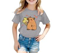 SUPTTING Camiseta de mujer moderna y juguetona con hombros descubiertos, camiseta de manga corta, informal, linda, con estampado de oso, con diseño de ositos, con lentejuelas, corazón, parte superior