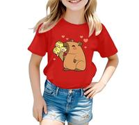 SUPTTING Camiseta de mujer moderna y juguetona con hombros descubiertos, camiseta de manga corta, informal, linda, con estampado de oso, con diseño de ositos, con lentejuelas, corazón, parte superior