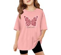 SUPTTING Camiseta infantil con forma de mariposa, diseño de paraíso con texto «Good Vibes», camiseta de manga corta para niñas, camiseta de playa, camiseta de playa, camiseta de juego bonita