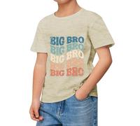 SUPTTING Camiseta para niños Big Bro Estampado Manga Corta Cuello Redondo Algodón Gran Hermano Arco Iris Gradiente Hermanos Cumpleaños Infantiles Baby Party Verano Suave Transpirable Camiseta Infantil