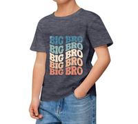 SUPTTING Camiseta para niños Big Bro Estampado Manga Corta Cuello Redondo Algodón Gran Hermano Arco Iris Gradiente Hermanos Cumpleaños Infantiles Baby Party Verano Suave Transpirable Camiseta Infantil