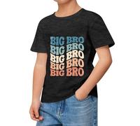 SUPTTING Camiseta para niños Big Bro Estampado Manga Corta Cuello Redondo Algodón Gran Hermano Arco Iris Gradiente Hermanos Cumpleaños Infantiles Baby Party Verano Suave Transpirable Camiseta Infantil