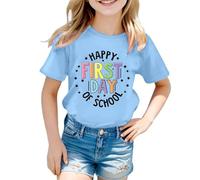 SUPTTING Mädchen T-Shirt Motivshirt Kurzarm Rundhals Sommertop Lässig Camping, Niedlich Lustig Bequem Freizeitshirt Statement Oberteil für Zelten mit Familie | Sommerlager