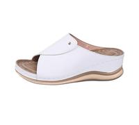 SUPTTING Sandalias para mujer, cómodas, informales, con plantilla de corcho, con correa ancha, minimalistas, modernas, aspecto de ante abiertas, para verano, para el día a día, Estilo V03 Blanco, 40.5