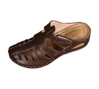 SUPTTING Sandalias para mujer, cómodas, transpirables, de punta abierta, tacón de cuña, mules, informales, bohemias, tejidas, antideslizantes, para paseos por la ciudad, visitas a la playa, Estilo R03