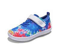 SUPTTING Zapatillas de deporte para niños, ligeras, antideslizantes, transpirables, con correa ajustable, diseño batik, zapatillas de correr, deportivas, informales, para la escuela, clases de