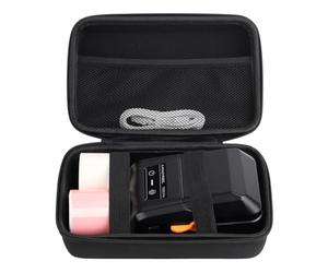 SUPVAN Etiquetadora Funda Protectora Portátil para T50M Pro y G15M Mini, con Bolsa de Malla y Correa Elásticaantiurto, Caja de Antiurto, Impermeable, Antipolvere, Negro (Solo Caso)