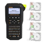 SUPVAN G15M - Mini máquina etiquetadora portátil con 4 cintas, impresora de transferencia térmica de batería recargable de 1200 mAh, compatible con etiquetas multitipo, hogar, garaje, oficina y