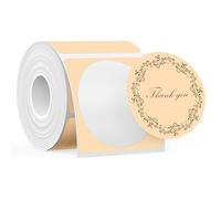 SUPVAN KATASYMBOL T50M Pro Impermeabilización Térmica Etiquetas Adhesivas, φ 50 mm, 140 Uds/Rollo, Negro sobre Marrón